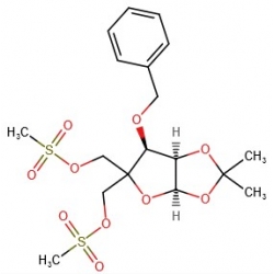 3-O-Benzyl 4-C- (metanosulfonyloksymetylo) -5-O-metanosulfonylo-1,2-O-izopropylideno-a-D-rybofuranoza [293751-01-6]